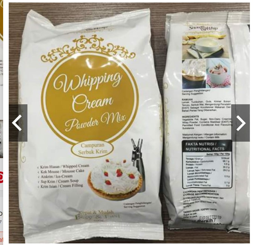 Whipping Cream Bột Malaysia gói 500g