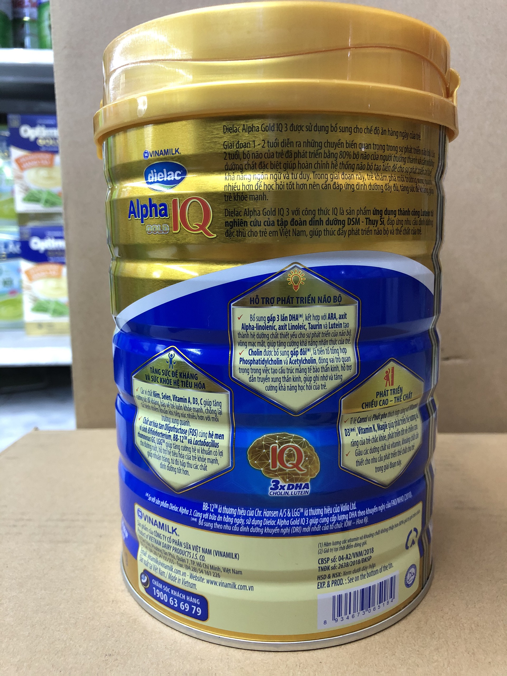 [HCM]Sữa Dielac Alpha Gold IQ số 3 lon 900g