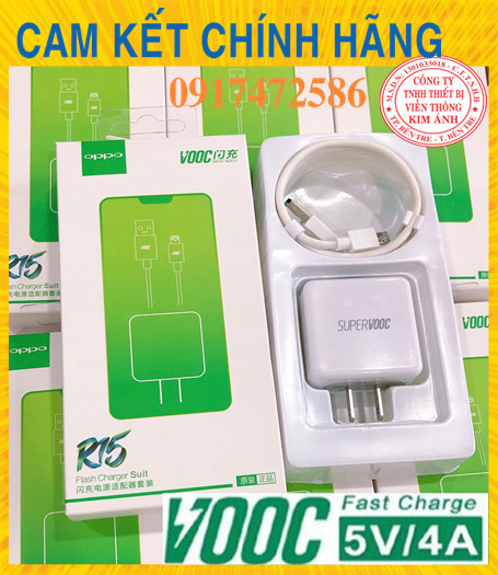 V8- bộ sạc nhanh oppo vooc r15, 5v-4a chân micro - hàng chính hãng bảo hành 12 tháng