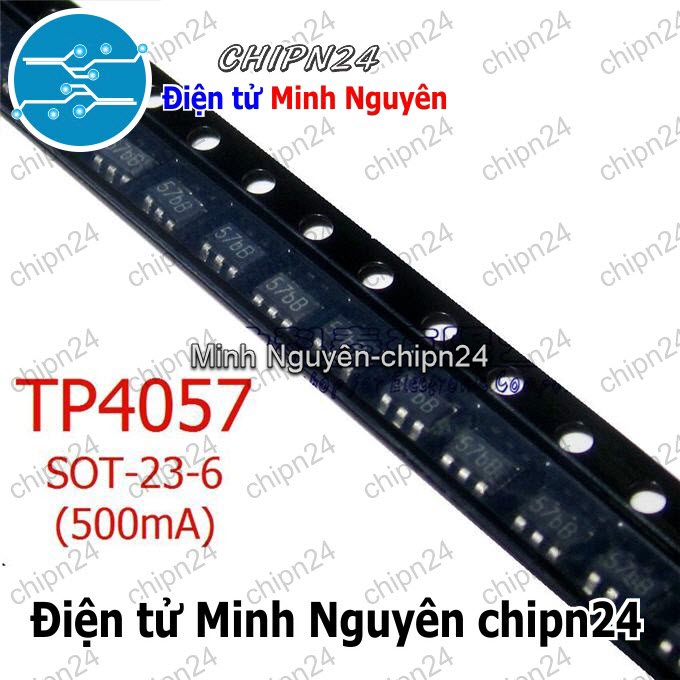 [3 con] (SOP) IC Dán TP4057 (57C 57Bb 57b7) SOT-23-6 Hàng Tốt (SMD) (IC Dán sạc pin 500mA) - HH002199
