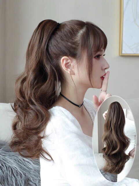 Tóc giả nữ ❤️ Tóc giả ngoạm xoăn siêu hót