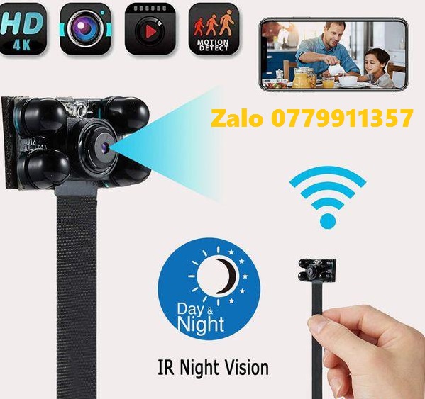 CAMERA Hồng Ngoại 4 Led Đen Chuyên Dụng Quay Đêm Cao Cấp V99 Plus FullHD 1080p 4K Hỗ Trợ Wifi IP Từ Xa CAMERA Mini DV - P2P Video Ghi Âm Kỹ Thuật Số Nhỏ cam Máy Quay Micro Cam