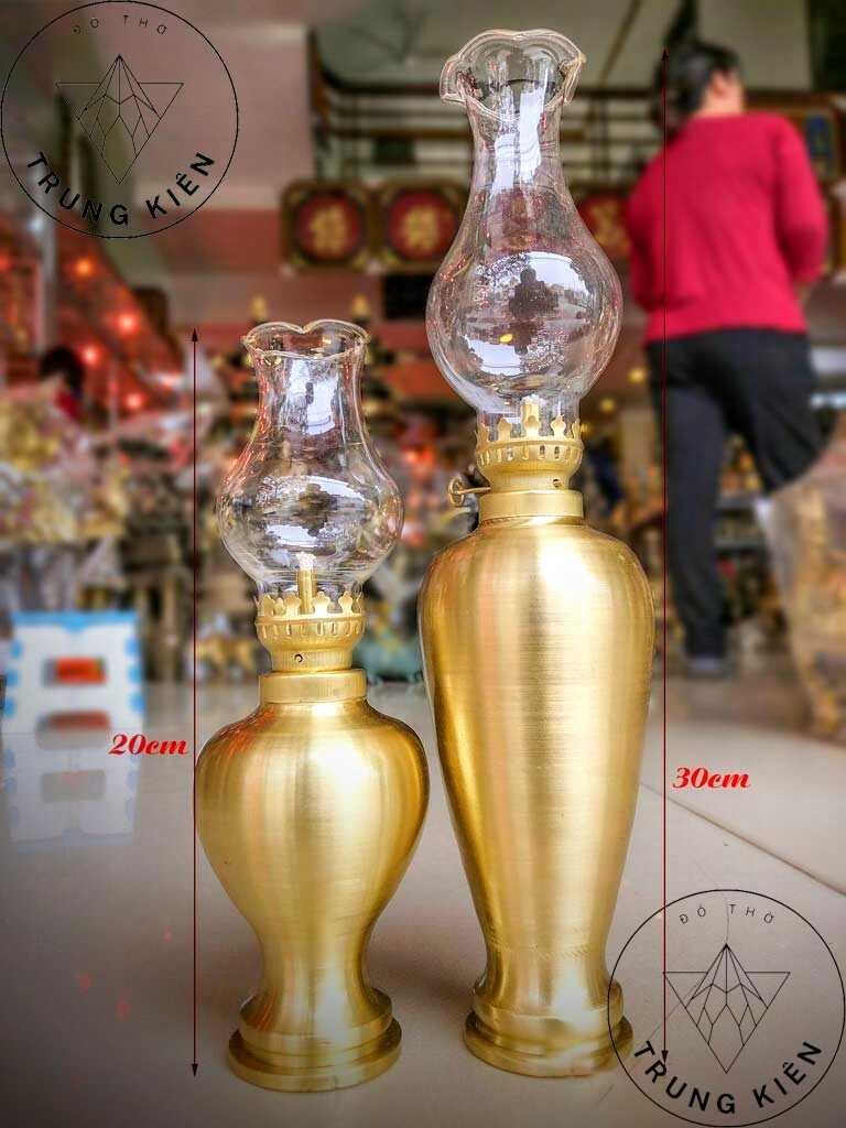 Đèn Dầu Thờ Bằng Đồng Vàng Nguyên Chất