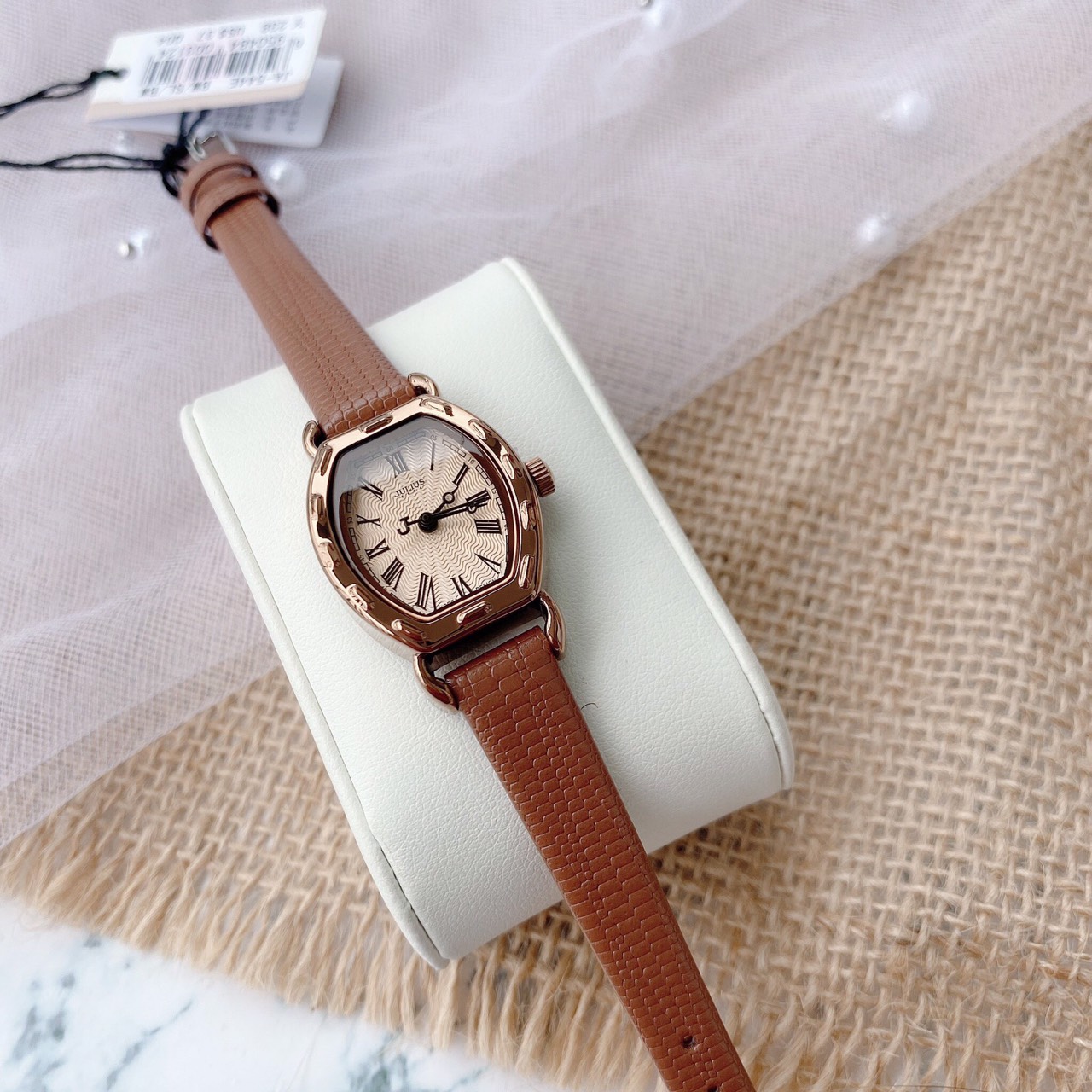 Đồng hồ julius Hàn Quốc JA-544 dây da mặt oval