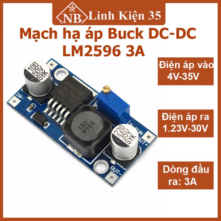 Mạch hạ áp buck dc-dc lm2596 3a