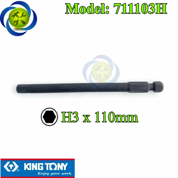 Mũi lục giác 3mm dài 110mm kingtony 711103h
