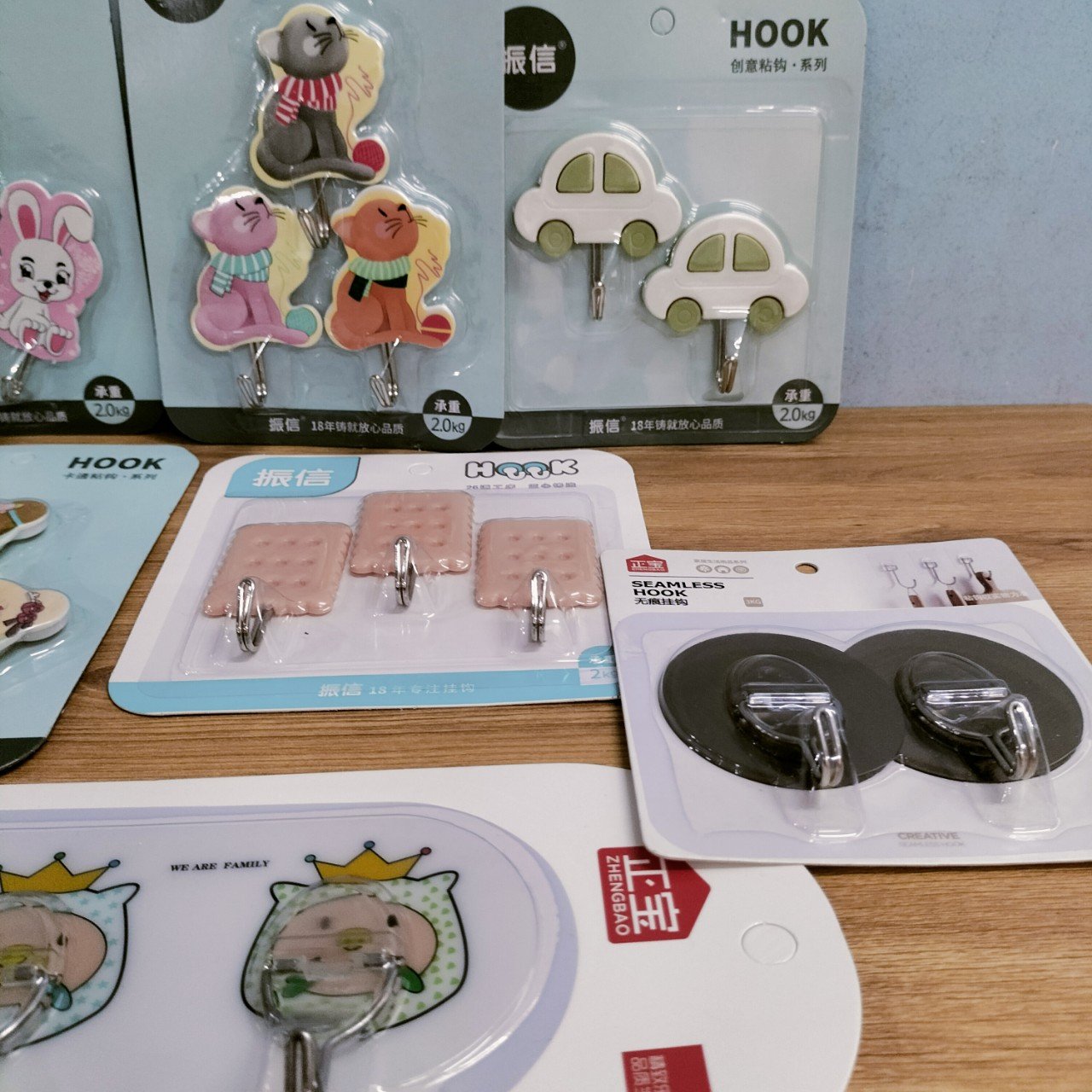 Móc Dán Tường HOOK Siêu Dính Đa Năng Nhiều Loại - Móc Treo Đồ