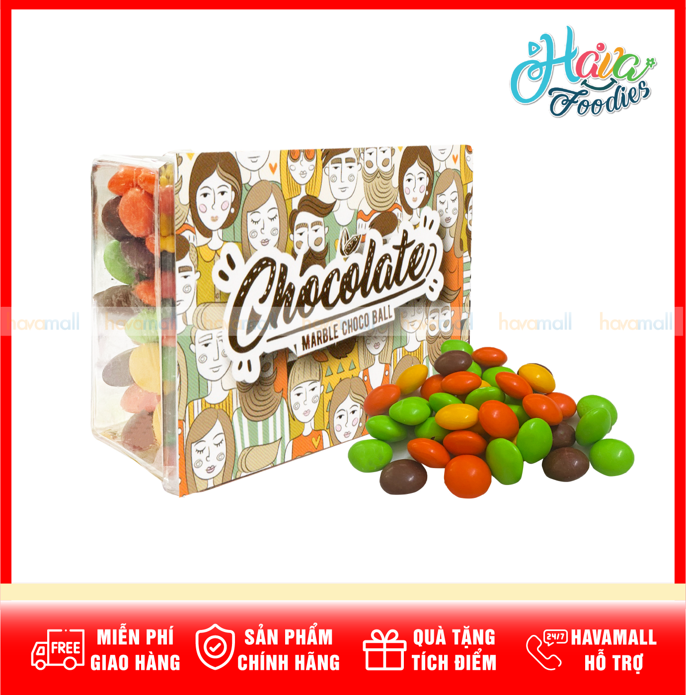 [HOÀN TIỀN MAX 10%]Kẹo Choco Rock Socola Viên Bi Hộp 150g