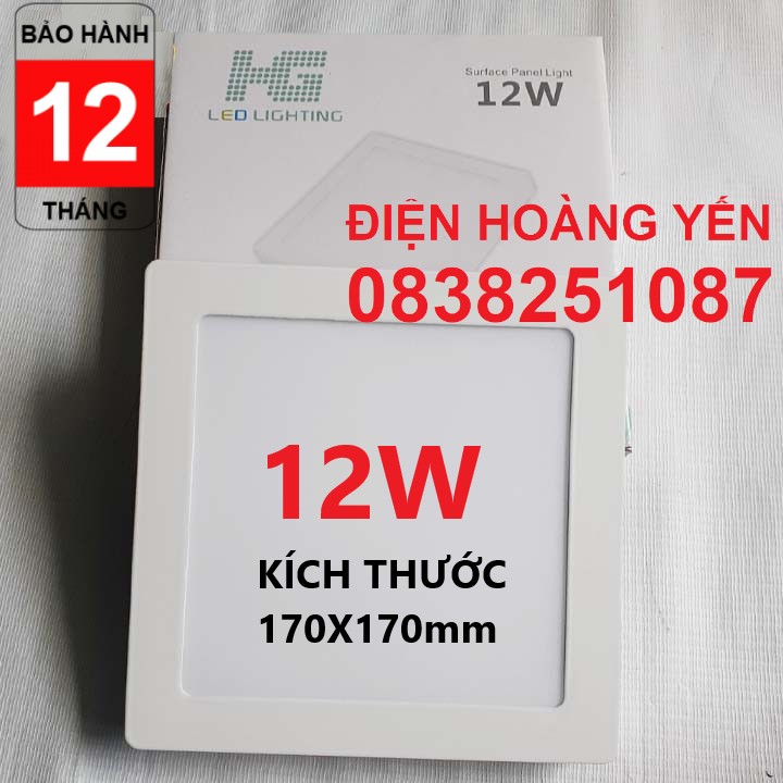 Đèn led áp trần nổi hg 12w vuông