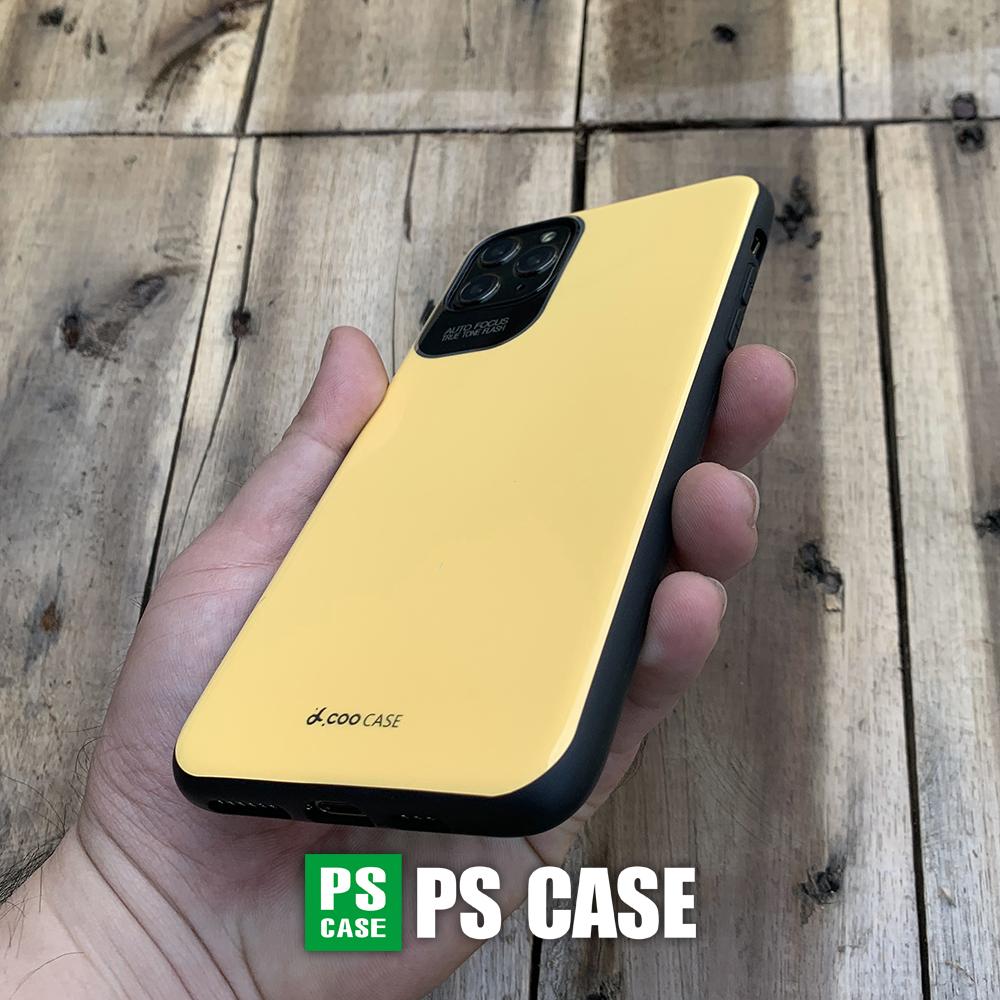 Ốp lưng bảo vệ camera hiệu Q.COO dành cho iPhone 11 Pro Max - Màu vàng - PS Case phân phối