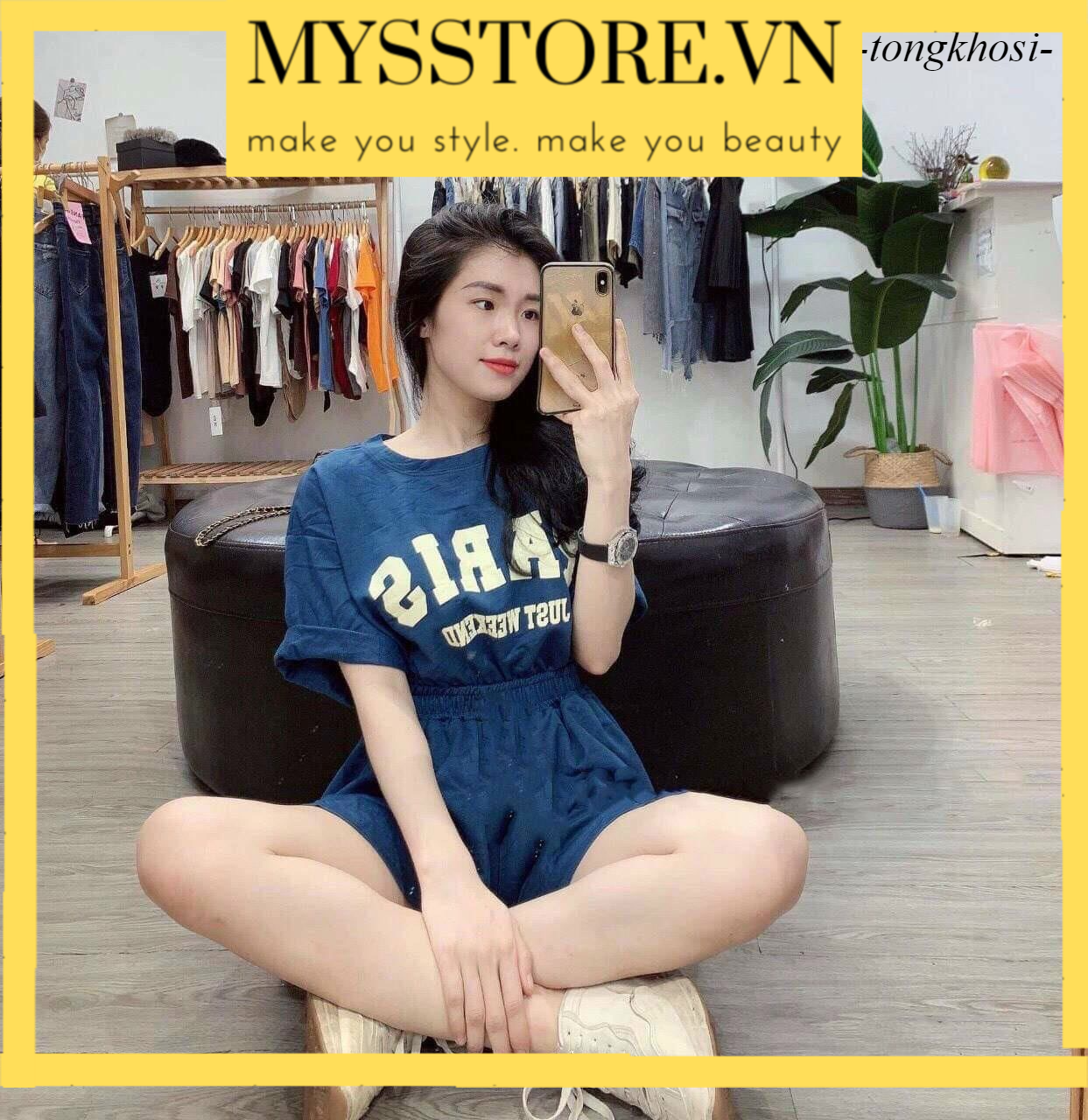 Đồ bộ Paris đầy cá tính cho các chị em - MYSSTORE -