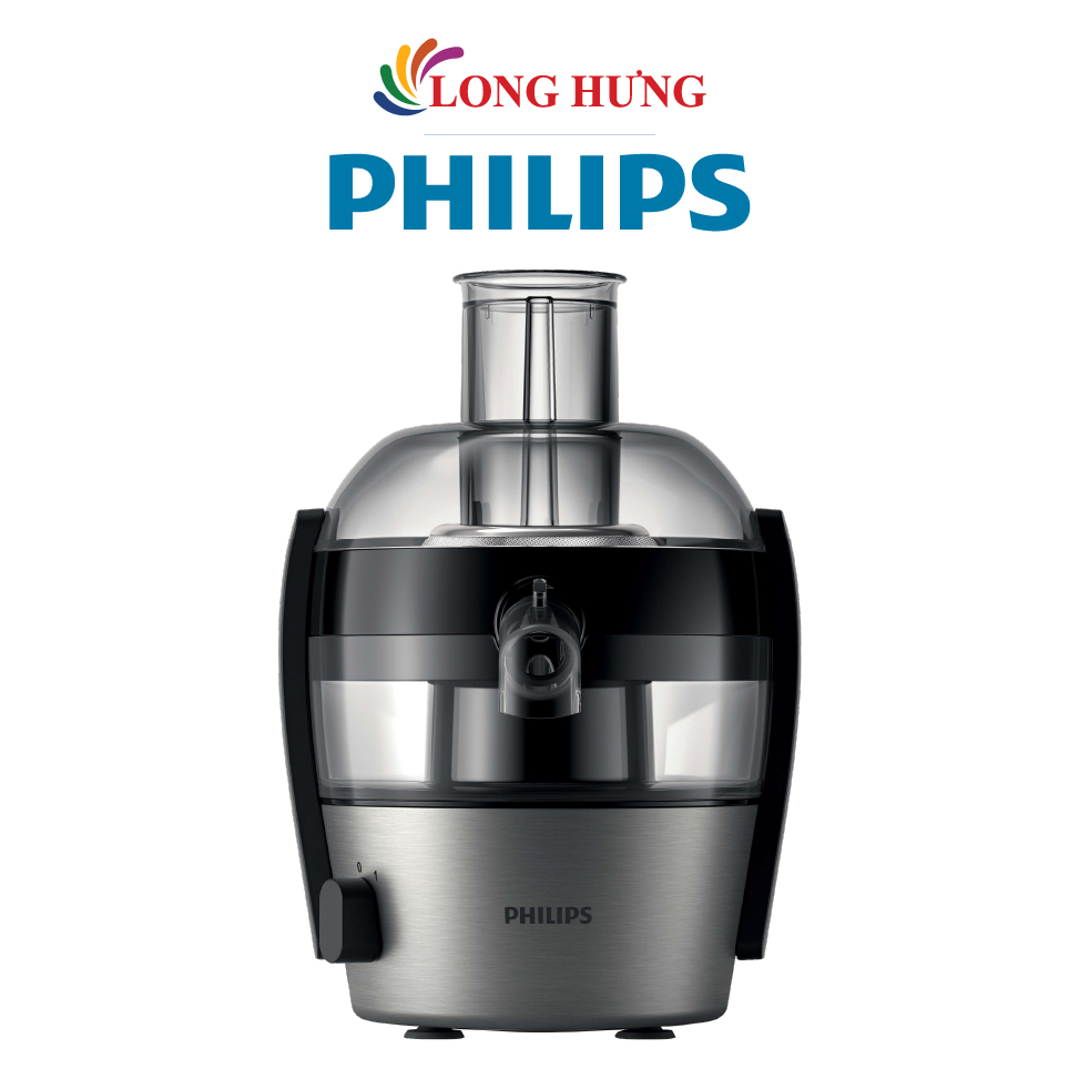 Máy ép trái cây Philips HR1836/00 - Hàng chính hãng - Công suất 500W, lưỡi dao bằng thép không gỉ, cối bằng nhựa, nút vặn dễ thao tác, tự ngắt khi quá tải
