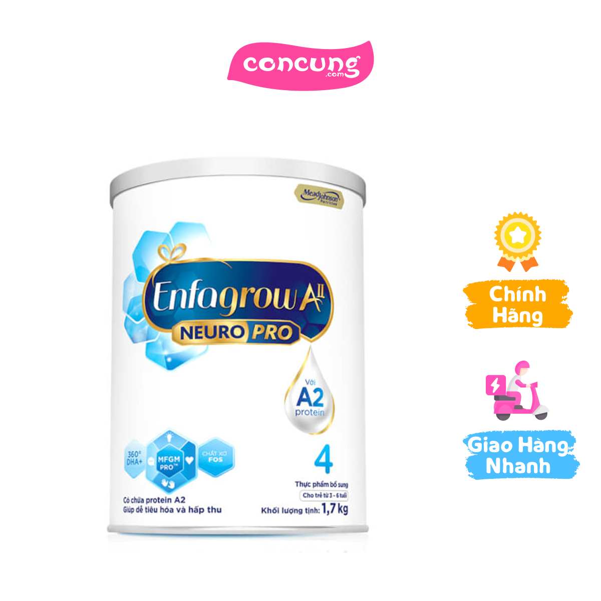 Tpbs enfagrow aii neuropro 4 cho trẻ từ 3-6 tuổi 1.7kg