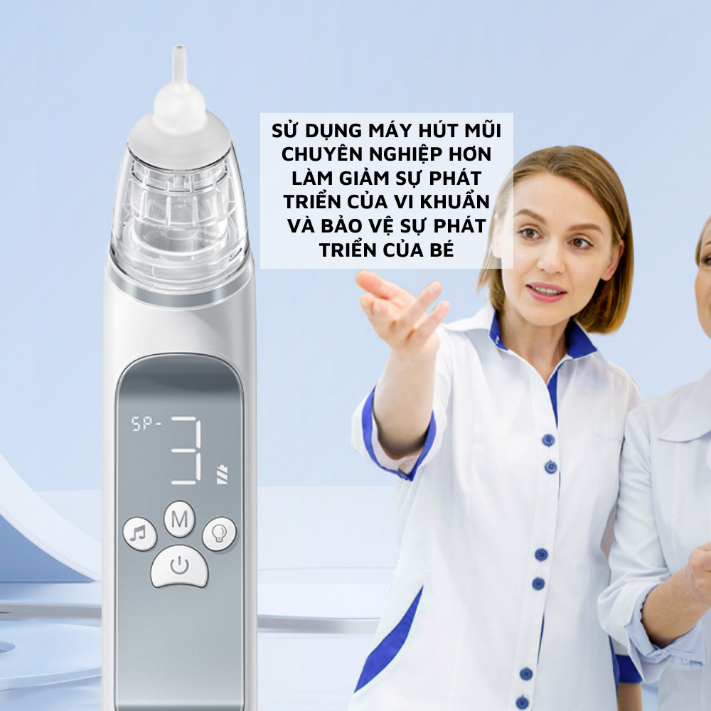 Máy Hút Mũi Điện Tử Cao Cấp Cho Bé, Hút Dịch Mũi Gỉ Mũi HM86