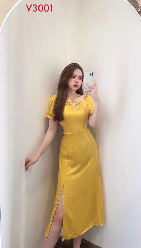 ĐẦM MAXI CÓ MÚT NGỰC XẺ TÀ THỜI TRANG