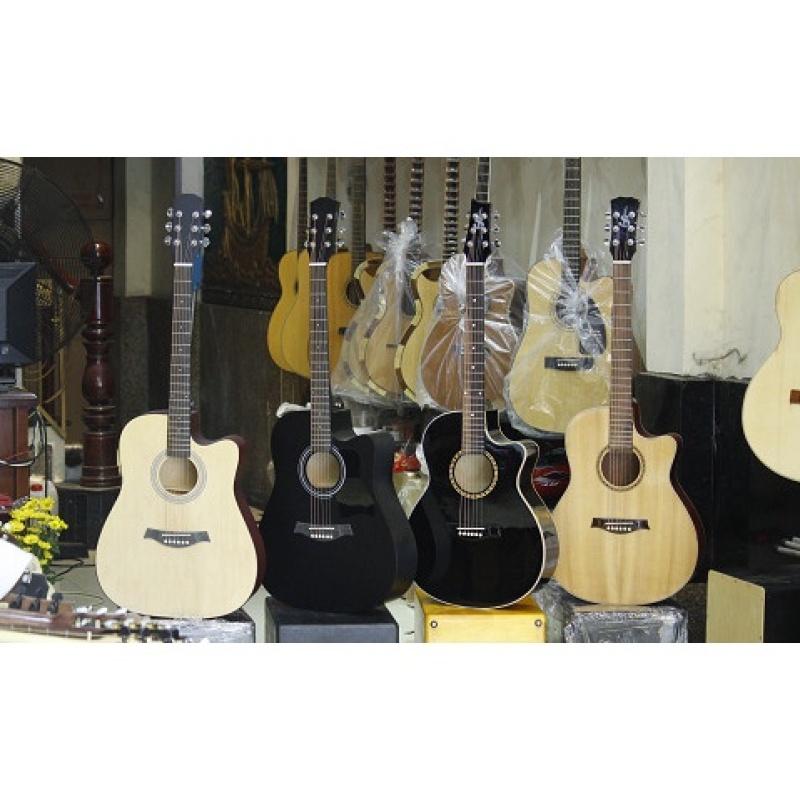 Đàn Guitar Acoustic Giá Rẻ, Đàn Guitar Top Gỗ Thịt Mã Escd180 Pro Giảm Giá 40% Tặng Full Phụ Kiện