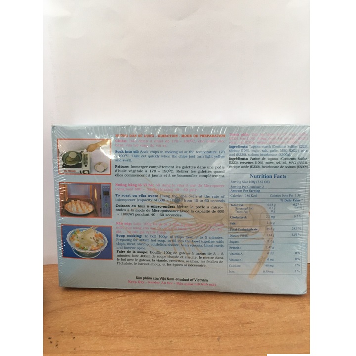 [HCM]Bánh phồng tôm 10% Sa Giang (hộp 200g)