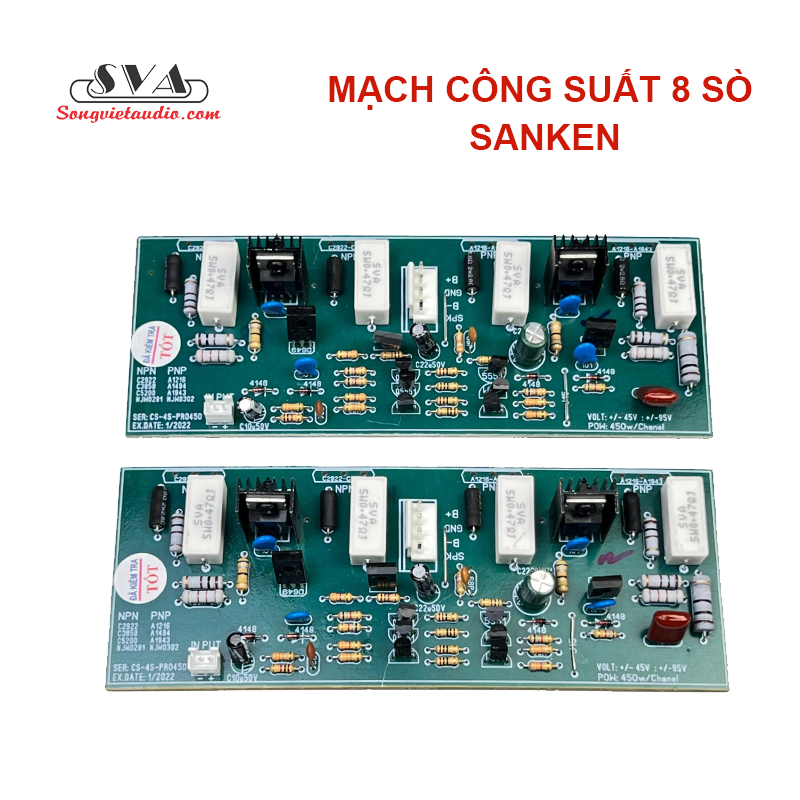 MẠCH CÔNG SUẤT 8 SÒ SANKEN (2 KÊNH) - 1 CẶP