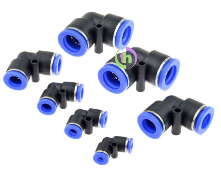 [Combo 20 cái] Co nối ống hơi - Đầu nối hơi khí nén chữ L 4mm - 6mm - 8mm - 10mm -12mm