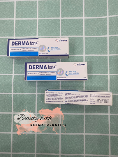 GEL GIẢM MỤN VÀ THÂM DERMAFORTE [HÀNG CÔNG TY CÓ TEM]- 15G