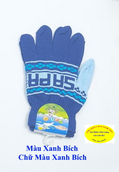 Găng tay len Bao tay len Nam Nữ Bít ngón In chữ Nhãn SUN G Cotton Chống nắng Giữ ấm Hút mồ hôi Bảo vệ da tay Sx tại VN