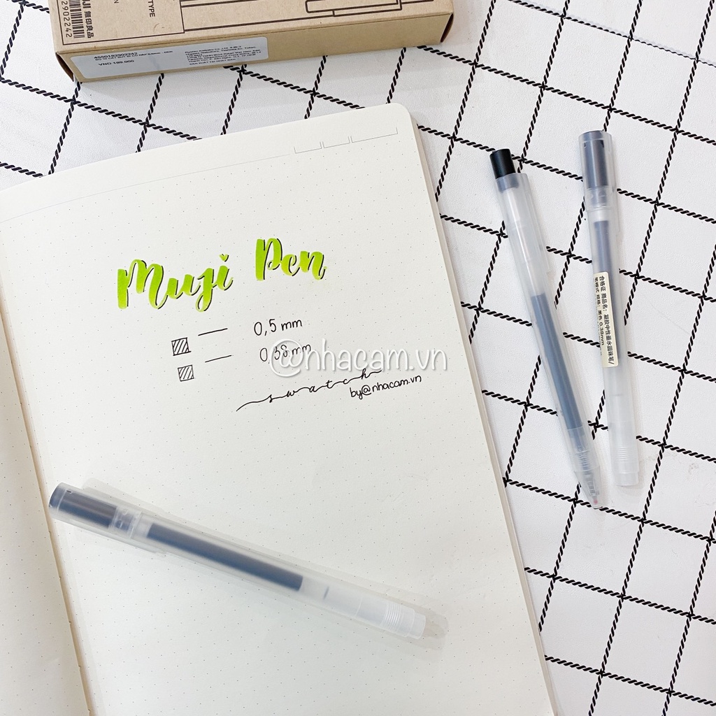 [Lẻ 1] Ruột Refill Bút Gel Muji Nhà Cam (Pick Store, Có Bill)