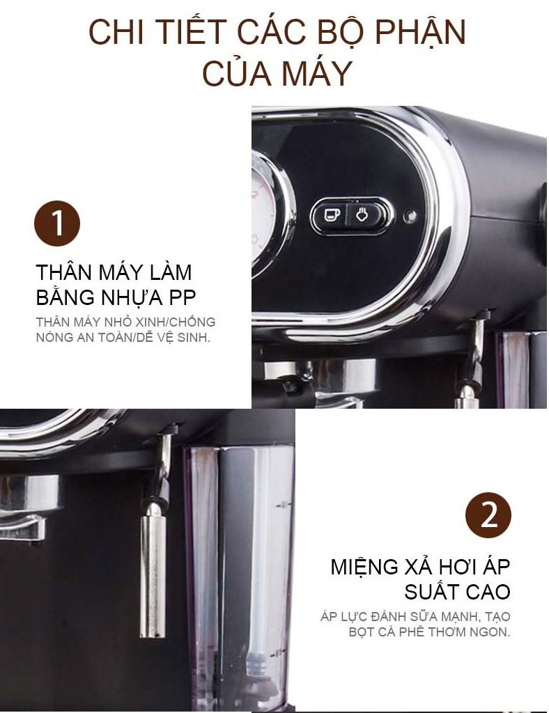Máy pha cà phê Espresso Tiross TS6211 (15 bar)
