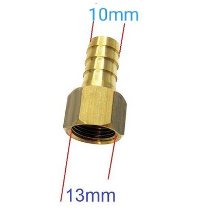 Ren trong 13mm (1/40 đuôi chuột nối ống mềm phi 8 , 10, 12(đồng thau)