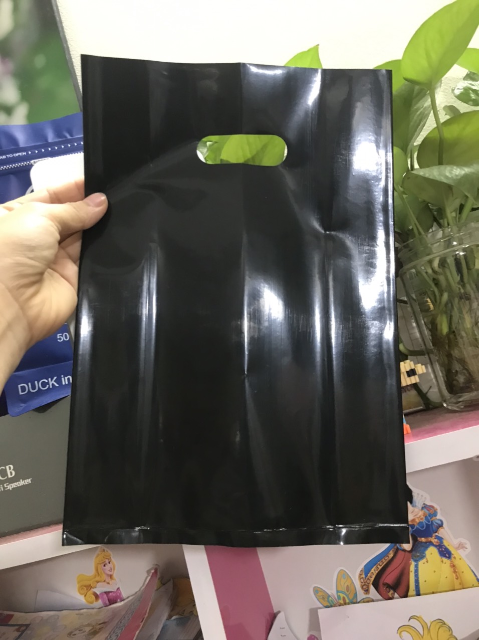 1KG (MÀU ĐEN - SIZE 20X30) TÚI NILON PE BÓNG DẺO DAI