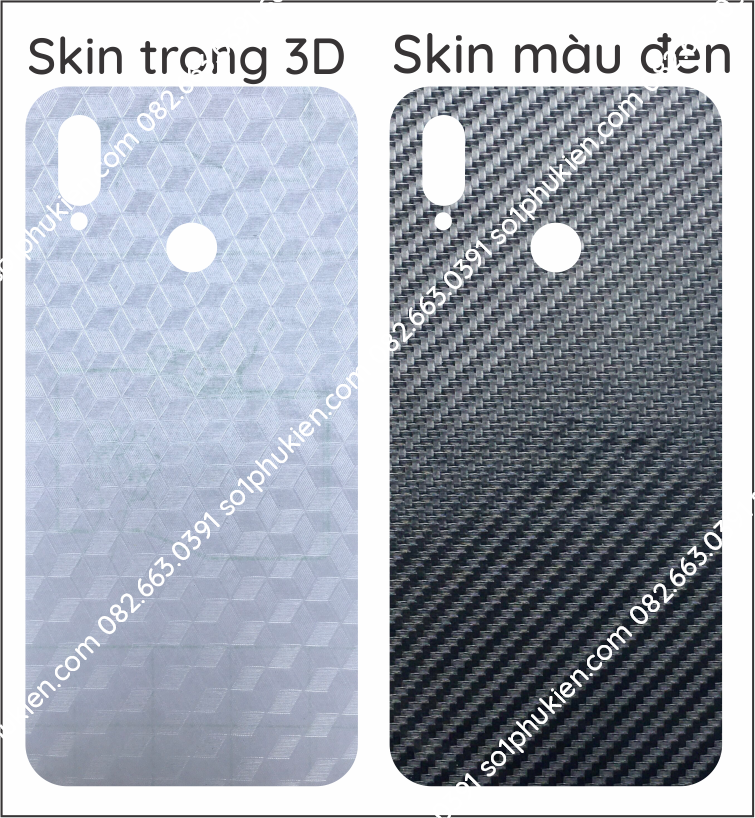 Miếng dán mặt lưng skin carbon Huawei Nova 2i / 3 / 3e / 3i