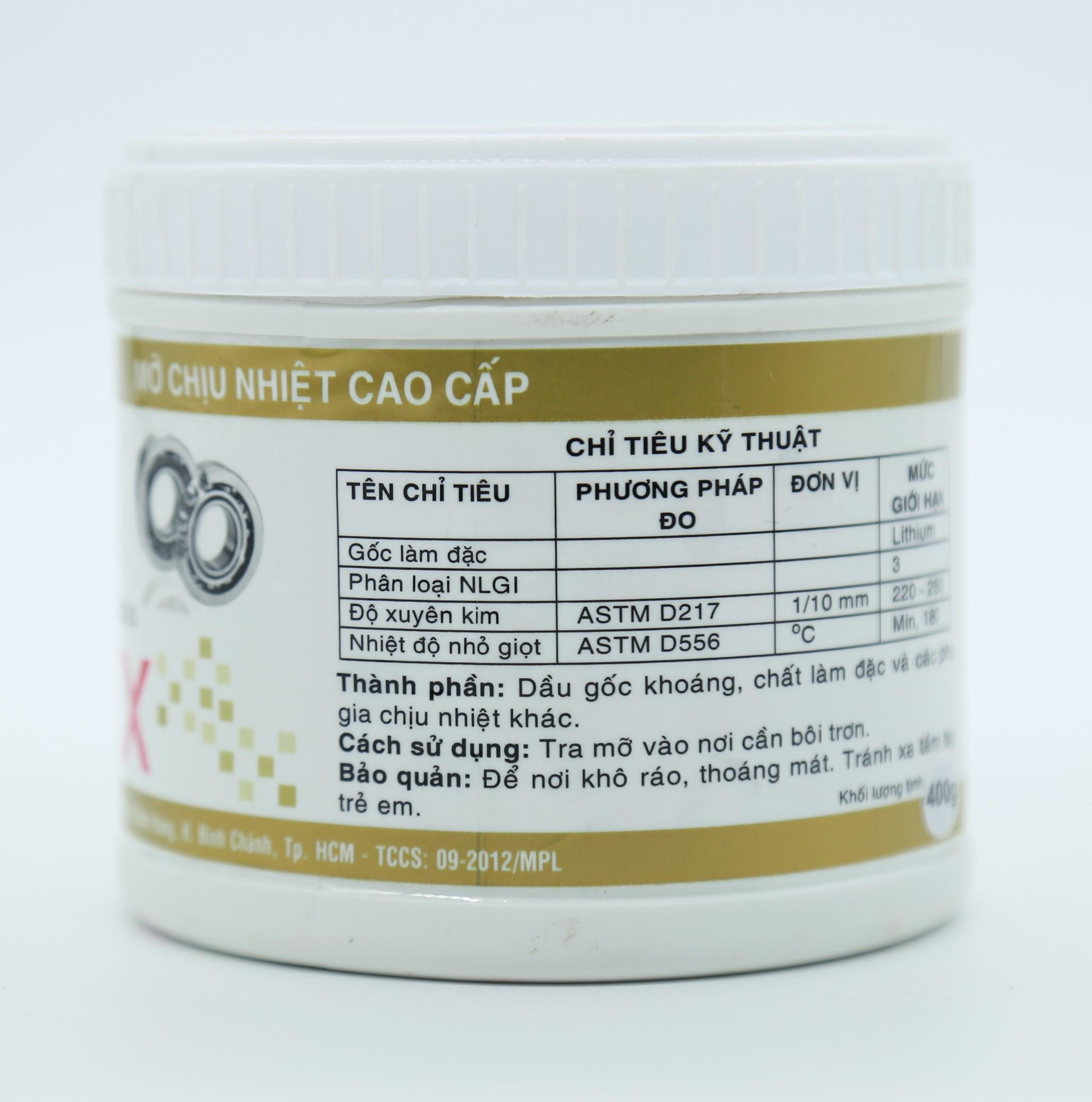 [HCM]Mỡ chịu nhiệt Sinorex lon 400g