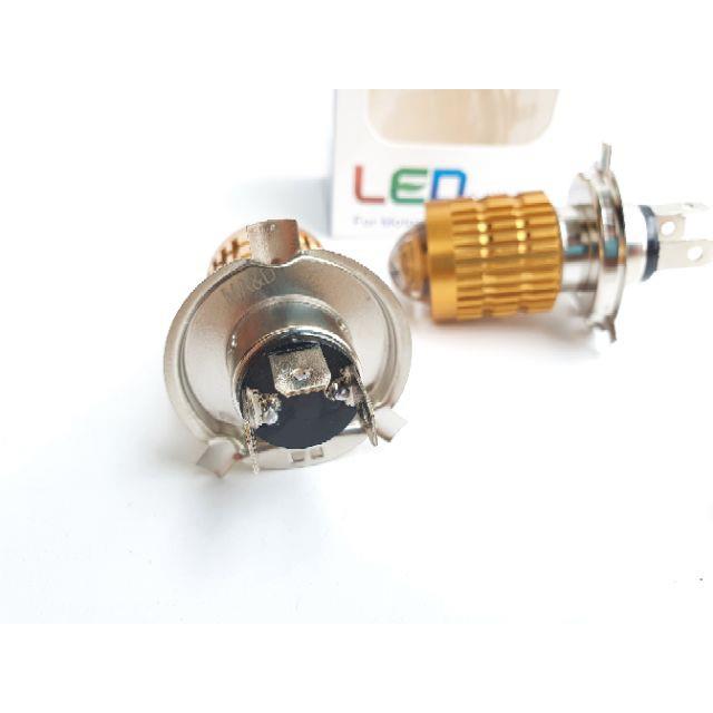 Đèn pha Bi led H4 2 màu cos vàng / pha trắng Loại 1