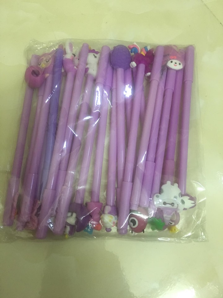 ( Mực Tím ) 10 Bút Mực Nước Màu Tím Kiểu Dáng Cute