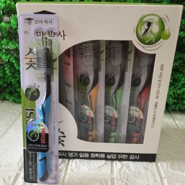 Set 5 Bàn chải đánh răng than hoạt tính Bosi