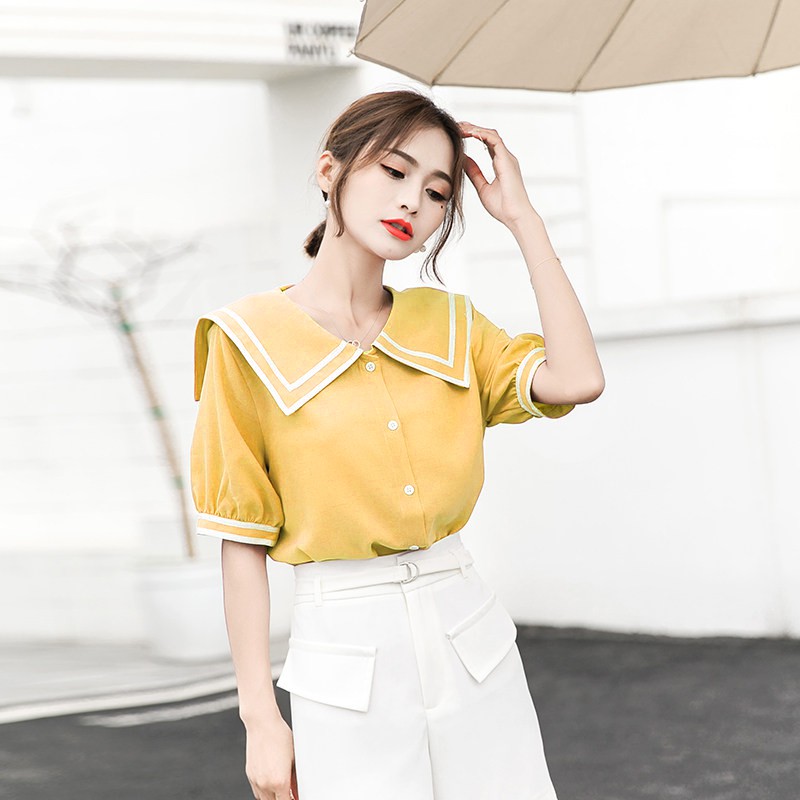 ❌ FREESHIP- ÁO SƠ MI NỮ CÔNG SỞ CỔ THỦY THỦ (MS96)