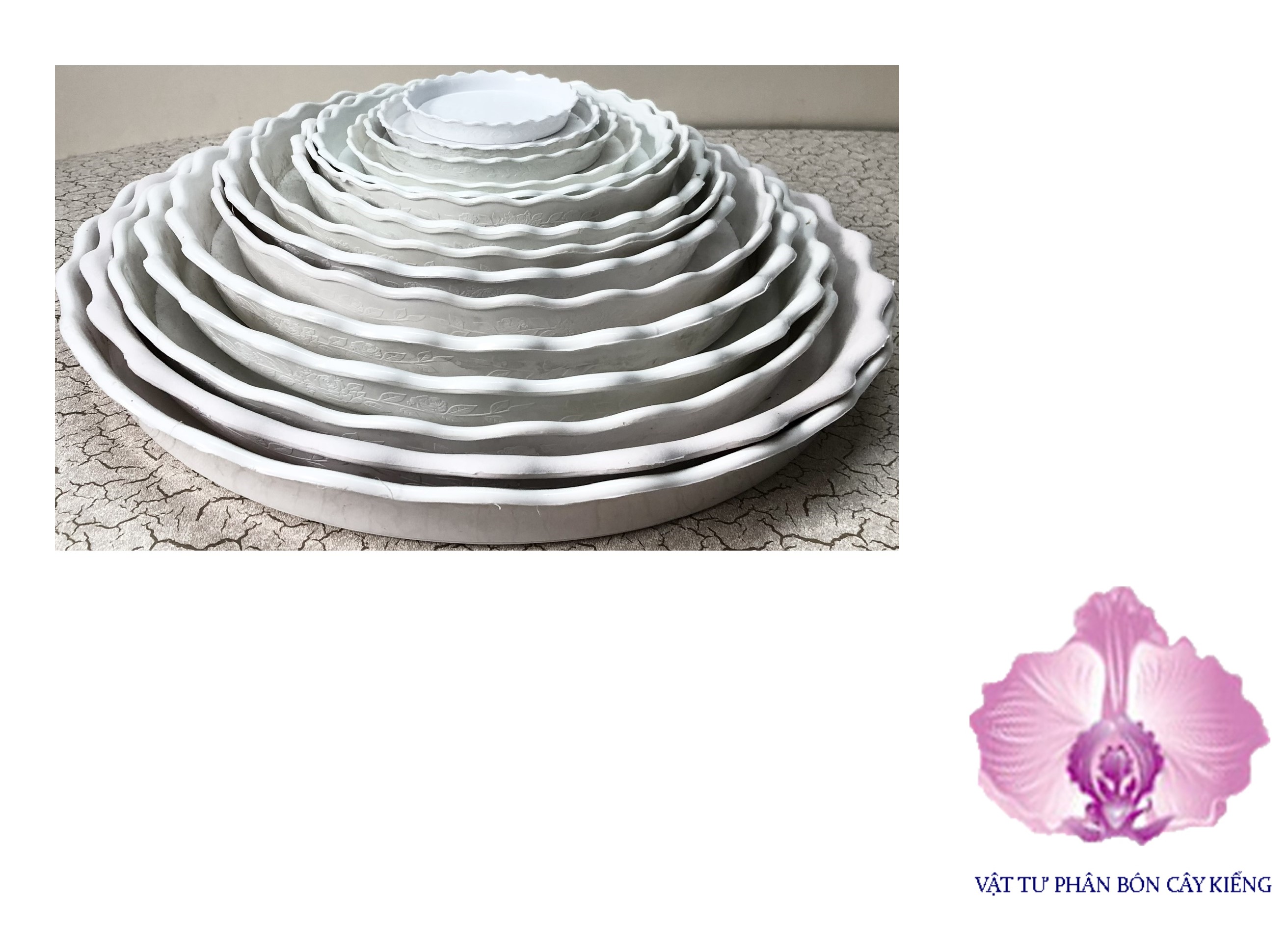 Đĩa lót chậu tròn khía 26cm - #054D#