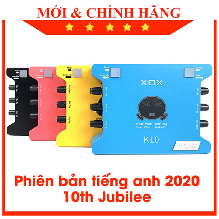 Sound Card Hay Trong Tầm Giá XOX K10 10th Jubilee, K5 K1 Có Bluetooth, KS100, BH2 Có Bluetooth MH1 Xanh MH2 Đỏ