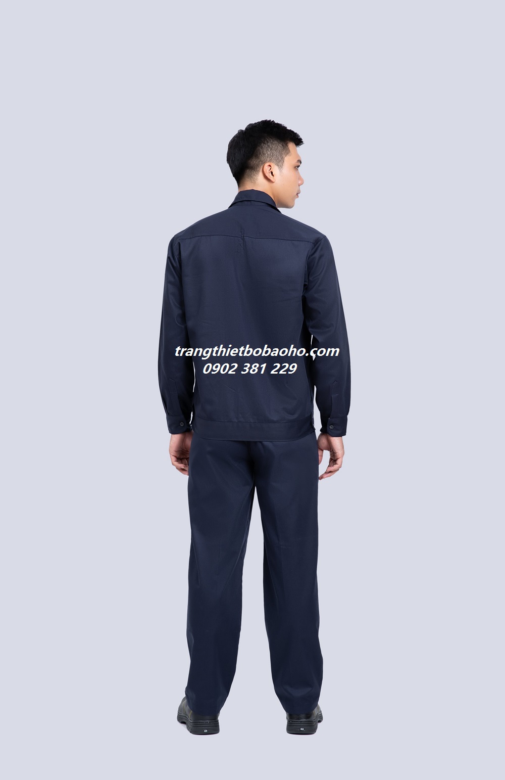 KHUYẾN MÃI- quần áo bảo hộ vải kaki nam định 83/17 màu xanh tím than -DN09