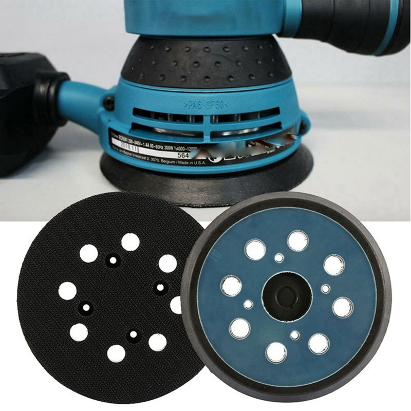 5 inch 8 Holes 125mm Hook Loop Sanding Backing Pad for Makita Orbital Sander Disk Discs Porter Cable Backup Stick on Pad