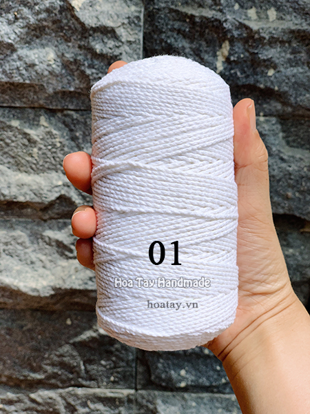 Sợi Simply Cotton dùng móc túi, mũ, thắt macrame