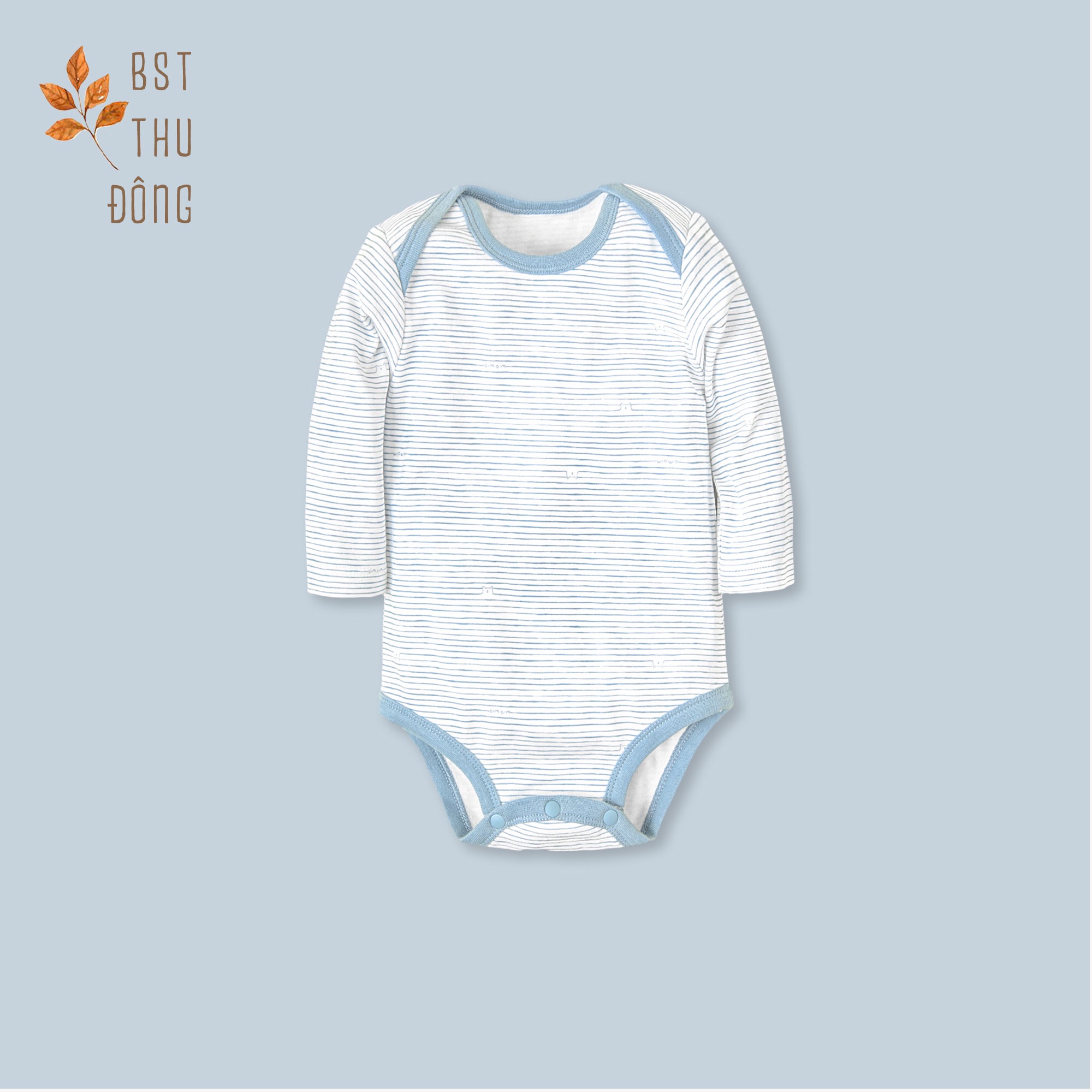 Bodysuit Tay Dài Thu Đông MIOMIO - Họa Tiết: Thỏ, Sọc, Mèo, Mèo Mây Cho Bé Trai, Bé Gái (Từ 0-12 tháng), Vải Interlock Cotton.