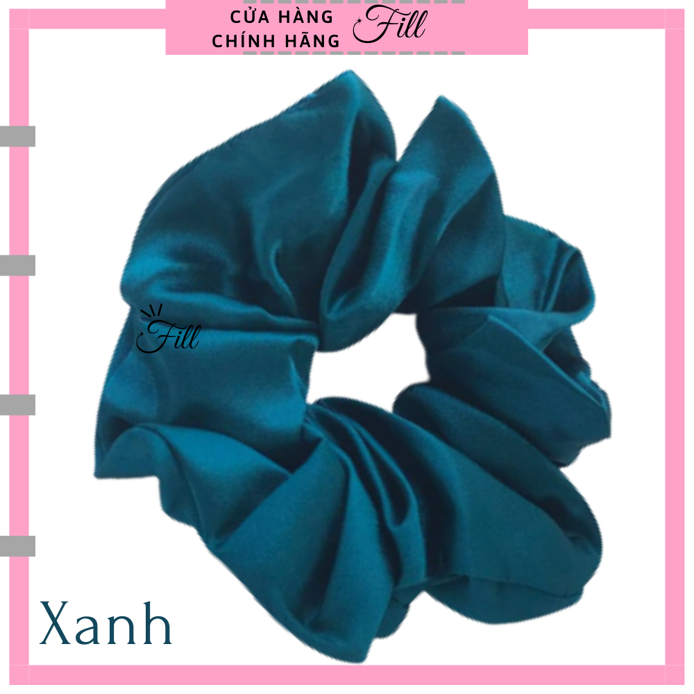 Thun buộc tóc lụa satin dây cột tóc scrunchies (cột tóc vải thanh lịch)