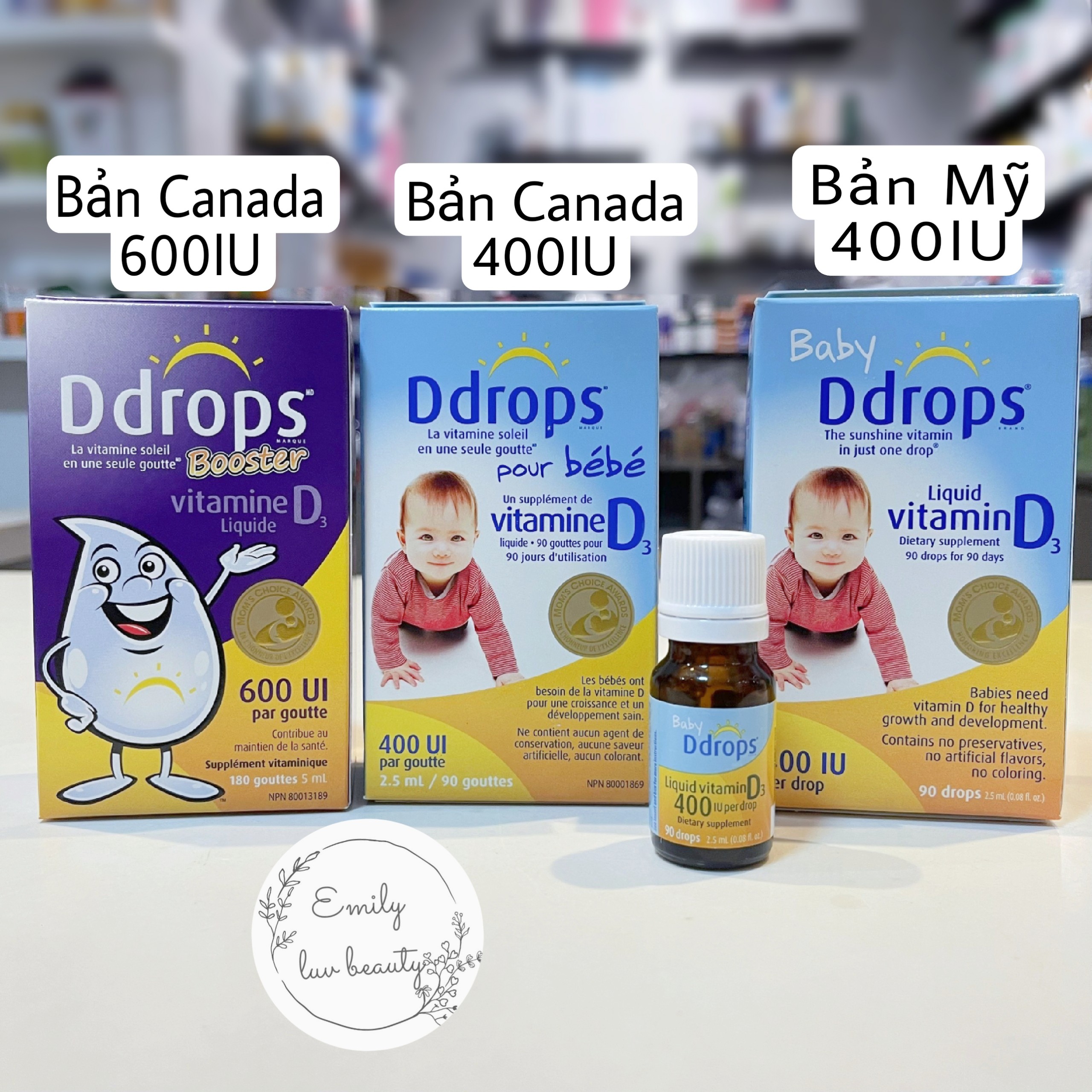 [HCM]Vitamin D3 Baby Ddrops Mỹ 90 giọt