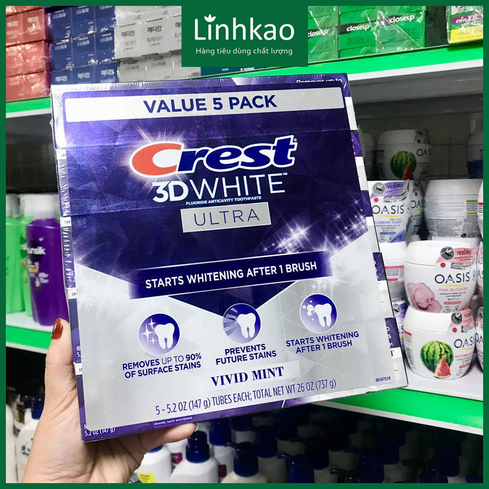 KEM ĐÁNH RĂNG CREST 3D WHITE MỸ