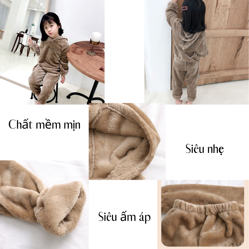 Bộ đồ cho mẹ và bé chất lông cừu siêu ấm - Q49482