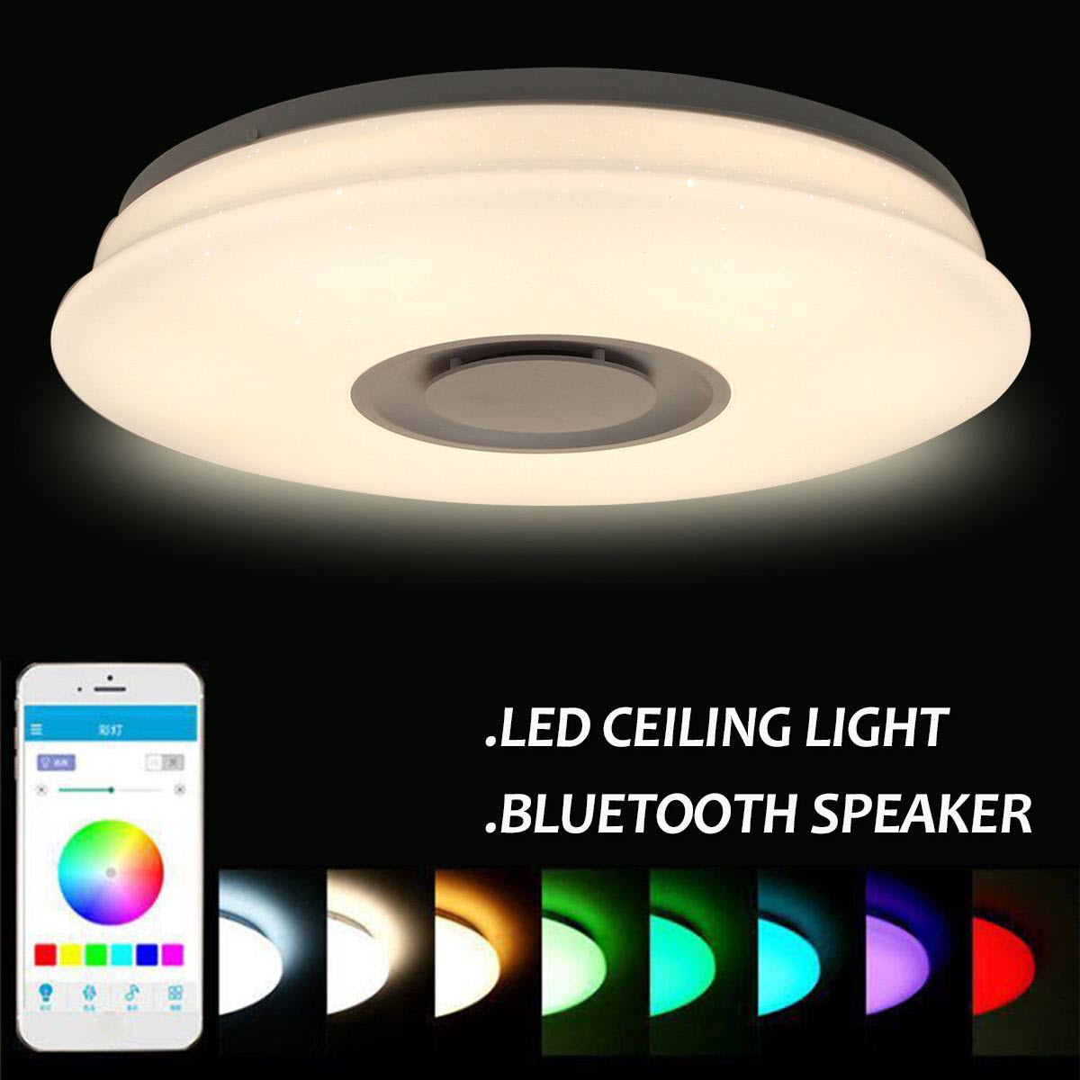 36W Đổi Màu Bluetooth Âm Nhạc ĐÈN LED Ốp Trần Loa ỨNG DỤNG Điều Khiển từ xa Trang Trí Nhà - Bluetooth ĐÈN LED Ốp Trần Loa 36W/72W Người Chơi Bảng Điều Khiển Đèn Thông Minh ỨNG DỤNG Điều Khiển Phòng Ngủ Loundspeaker