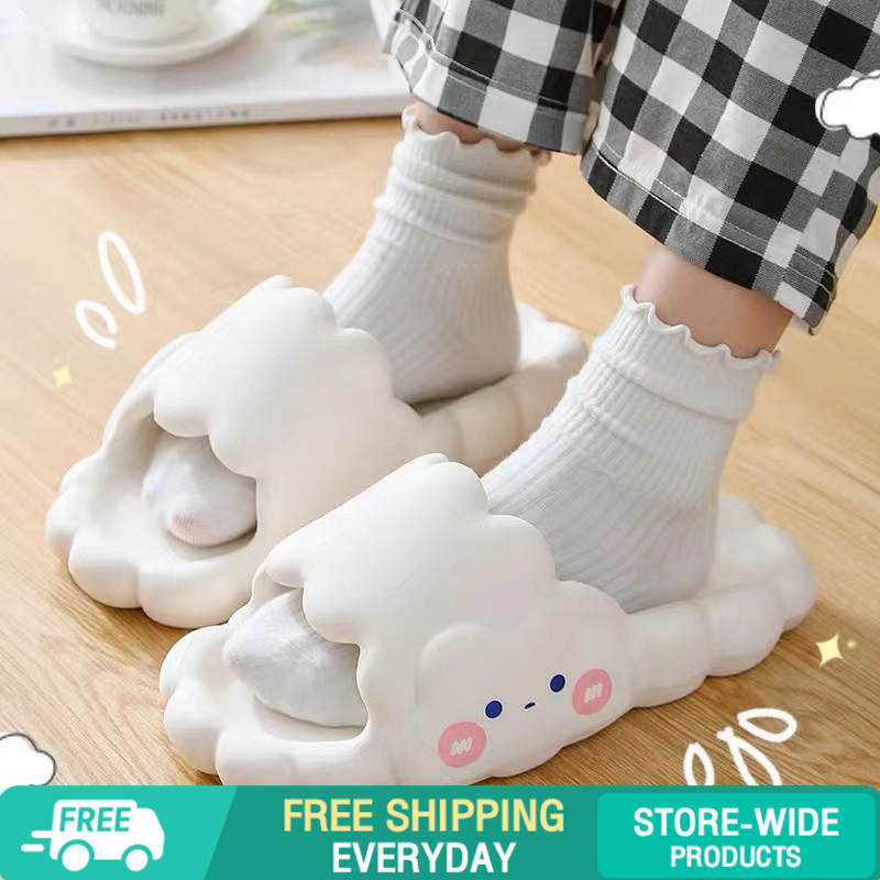 Dép EVA Đế Mềm Dày Dặn Chống Thấm Nước Hình Đám Mây Dễ Thương Phong Cách