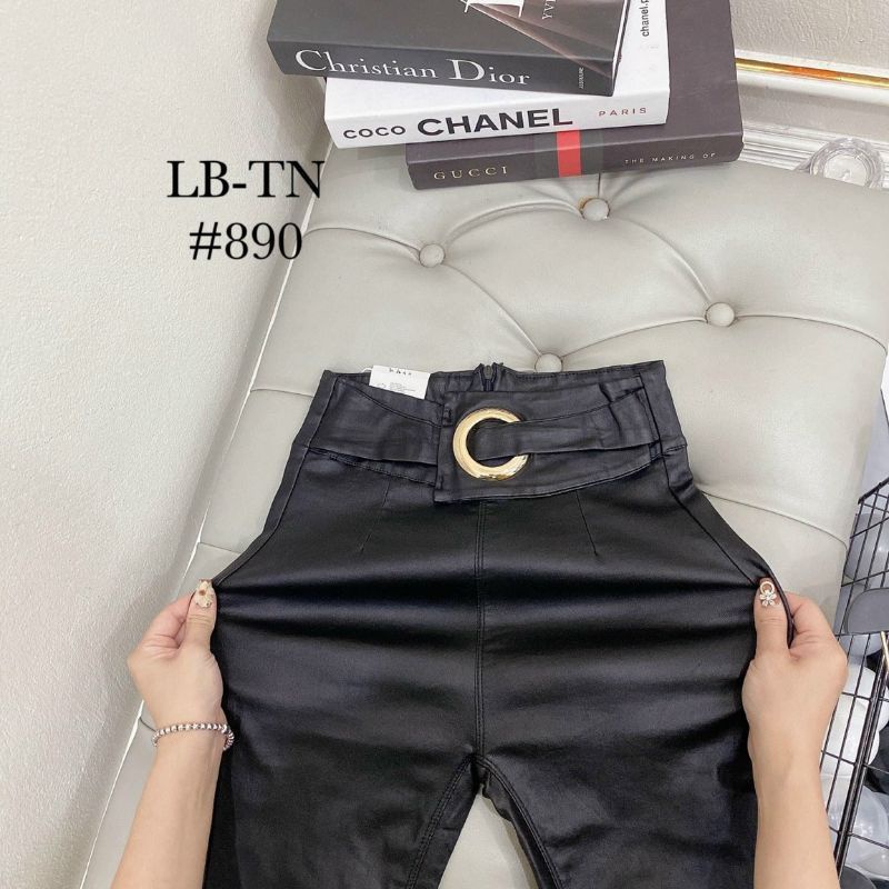 Quần Tregging da cạp cao đai luồn chuẩn đẹp