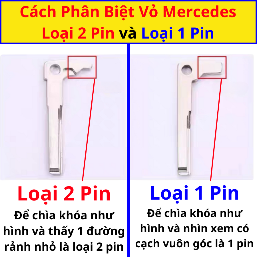 Vỏ Chìa Khoá xe Mercedes V100