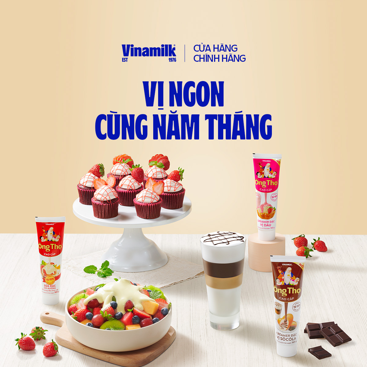 18 Tuýp Sữa Đặc Có Đường Ông Thọ Đỏ 165g